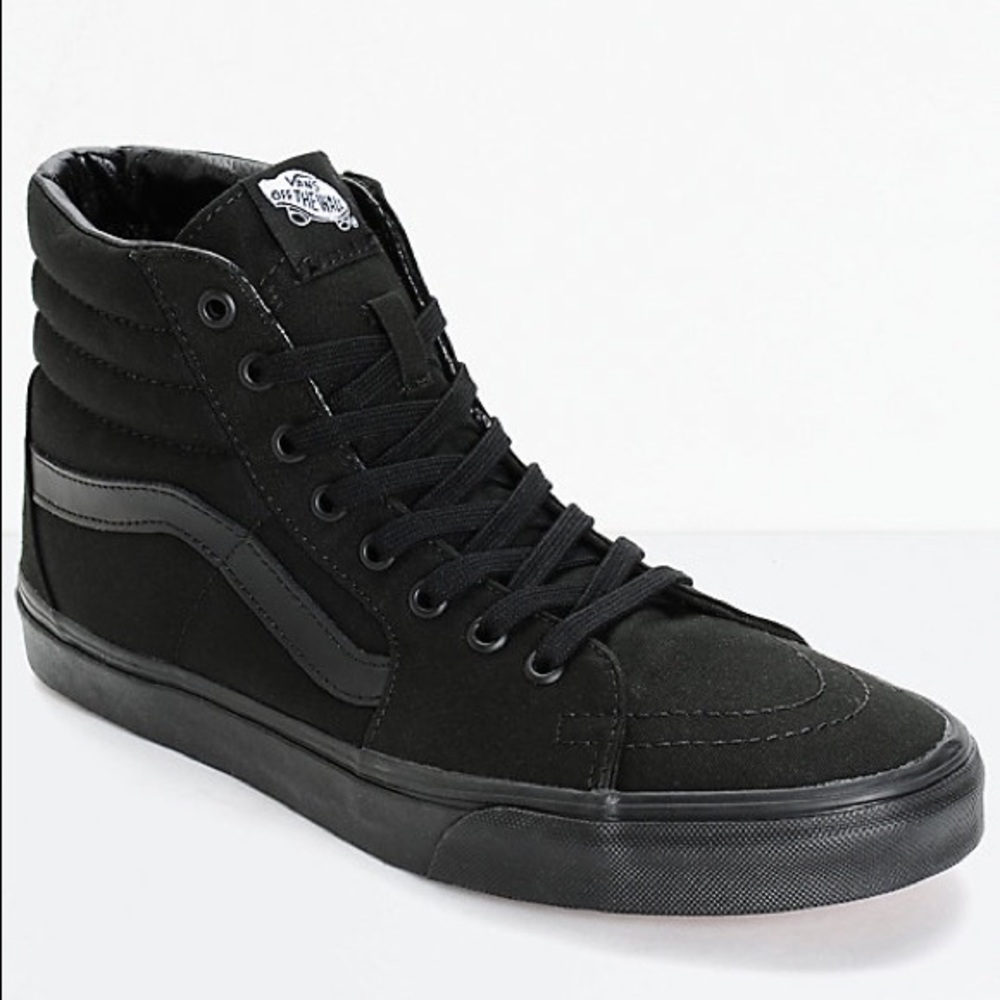 Vans Hi All Black Skate Shoes